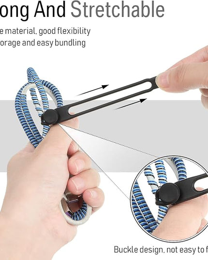 Nuanchu 40 Pcs Silicone Cable Ties Reusable Holder Adjustable Straps Multipurpose Charging Cable Organizer for Fastening Charging Cords Wires(4.17 Inch,Black)