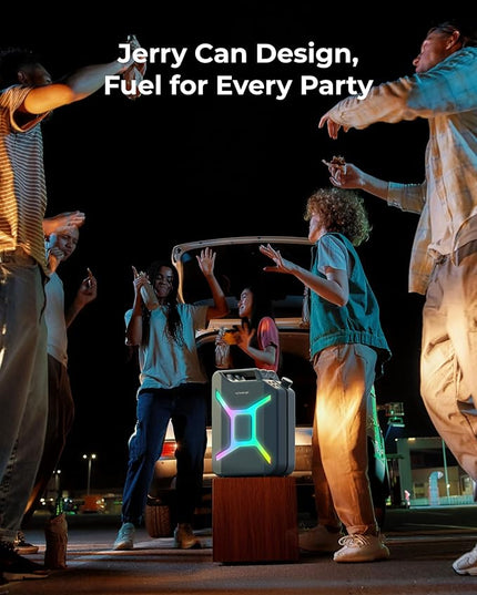 ULTIMEA Go Portable Party Speaker, 300W Wireless PartyBox with Bass Boost, RGB Light, TWS Stereo, Auracast Mode, Mic/Guitar Input, APP Control, Powerful Bluetooth Speaker for Party and Outdoor (Blue)
