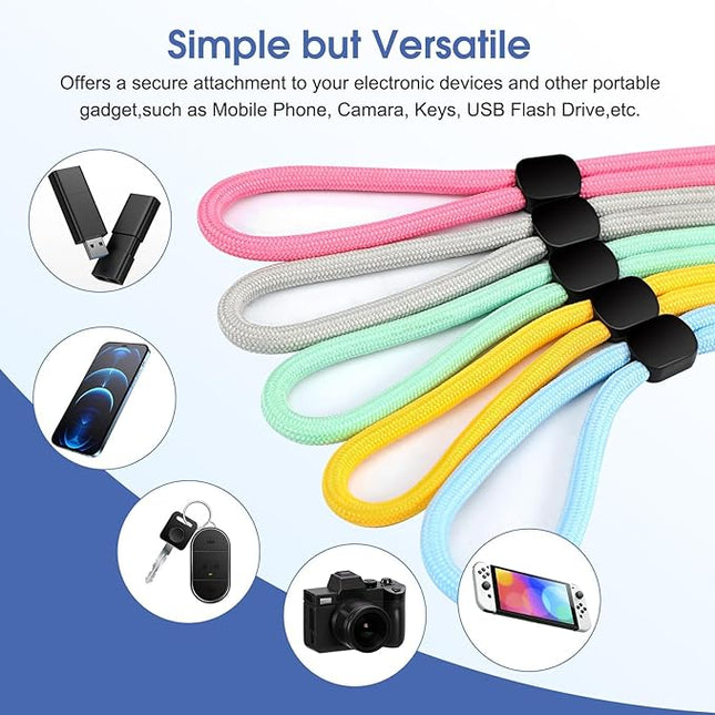 Hand Wrist Strap Lanyard, Adjustable Nylon Colorful for Mobile Phone, Camara, USB Flash Drive, ID Name Tag Badge