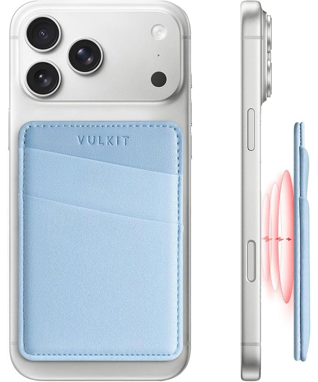VULKIT Magnetic Phone Wallet for MagSafe- RFID Blocking - Card Holder Wallet for iPhone 16/15/14/13/12 Series & Phone Case with MagSafe