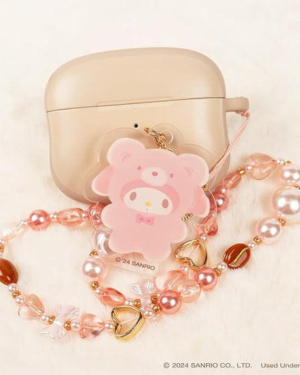 iFace Hello Kitty and Friends Beaded Wristlet Universal Charm Strap [Latte Bear Series] – Cute Wrist Strap for Cell Phone Camera Keys AirPods