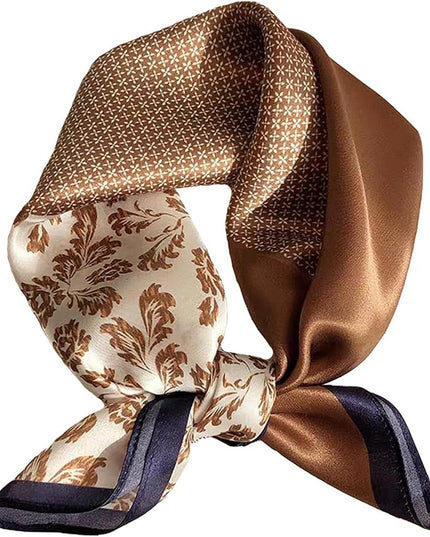 100% Mulberry Silk Scarf for Women Hair Lightweight Square Neckerchief Wrap For Head Scarves 21"