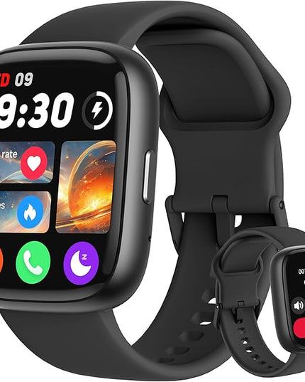 Smart Watch, Alexa Built-in, Answer/Make Calls 44mm Smartwatch Women Men, 1.83" Sports Watch IP68 Waterproof, Heart Rate SpO2 Sleep Stress Monitor, Step Counter Watch for Android & iOS Phone