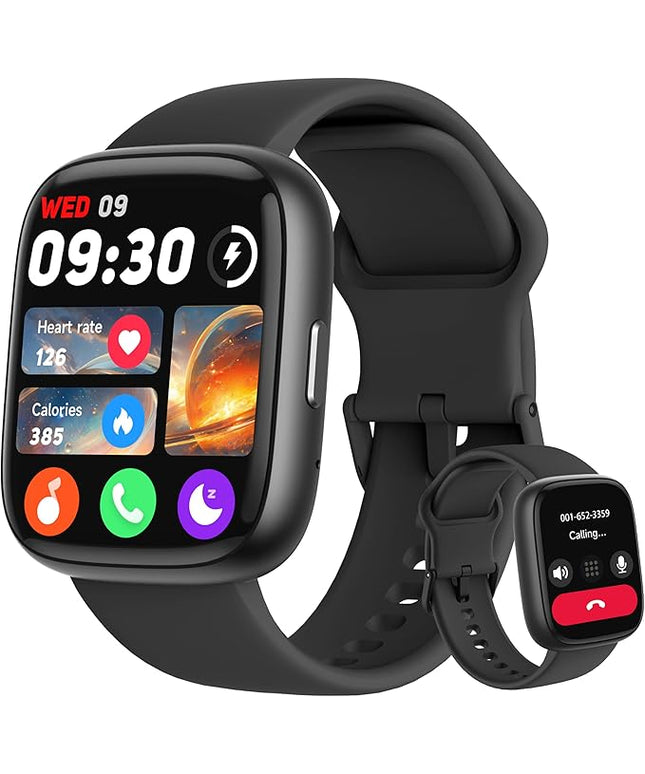Smart Watch, Alexa Built-in, Answer/Make Calls 44mm Smartwatch Women Men, 1.83" Sports Watch IP68 Waterproof, Heart Rate SpO2 Sleep Stress Monitor, Step Counter Watch for Android & iOS Phone