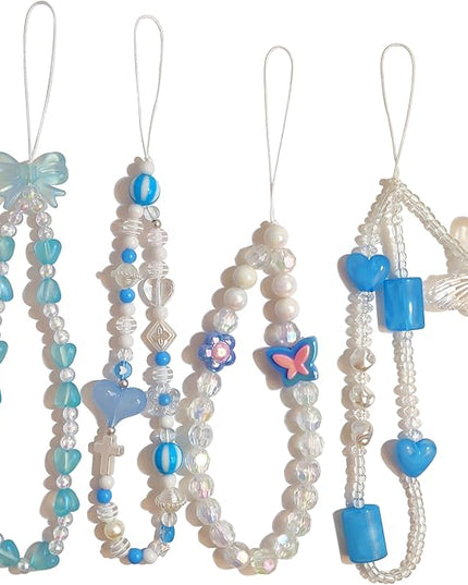 Phone Charms Cute Beaded Phone Lanyard Wrist Strap Aesthetic CellPhone Keychain Cute PhoneCharms for Women