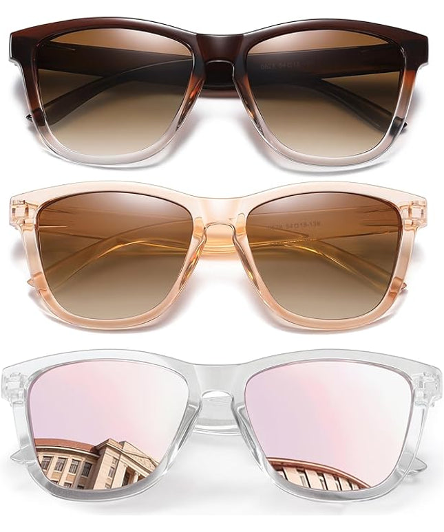DANAMY Sunglasses Womens Polarized Sunglasses for Women Trendy Designer Mirrored UV400 Protection Sun Glasses