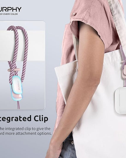 SURPHY 2 Pack Phone Lanyard for Cellphone Case, Phone Wrist Strap for Case, Cellphone Strap with 2-Color Braided, Charm Wrist Lanyard for Women and Men, Pink & Gray