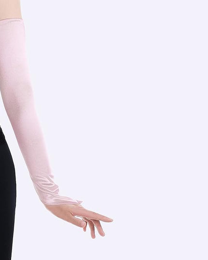 BABEYOND Long Opera Party 20s Satin Gloves Stretchy Adult Size Elbow Length
