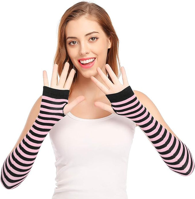 Bienvenu Punk Gothic Rock Long Arm Warmer Fingerless Gloves
