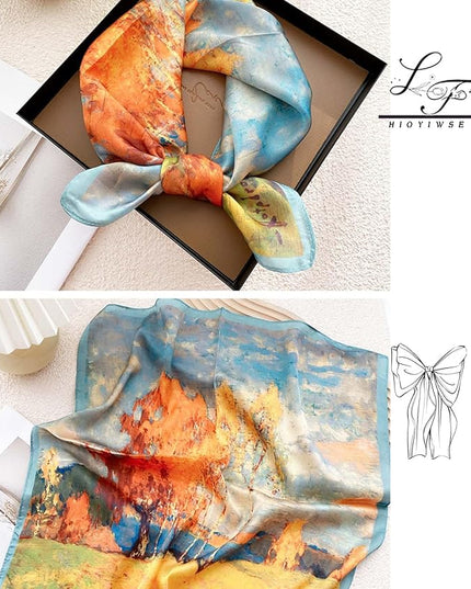 Satin Bandanas Head Scarf For Women Hair Scarves Accessories Lightweight Fashion Wrap Neck Silk Sleeping Headscarf