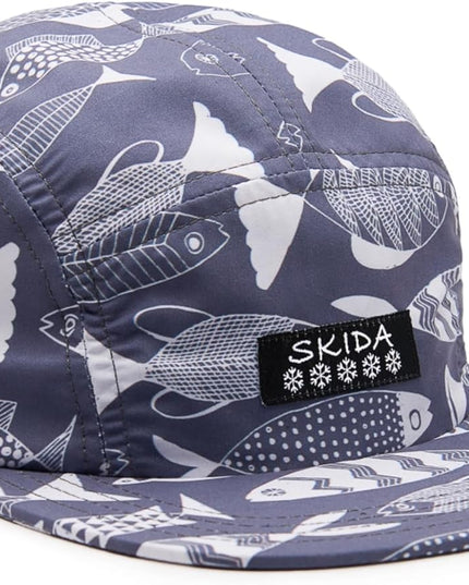 Skida 5 Panel Cap Outdoor UPF Sun Protection Wide Brim Camp Hat Running, Hiking, Golf, Pickleball, Beach Outings