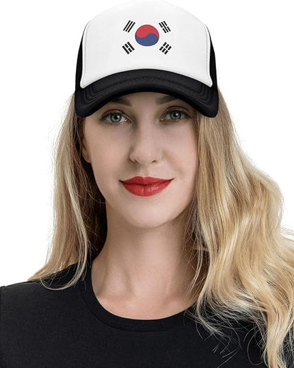 Cute Flag Baseball Cap for Men Women Mesh Trucker Hat Adjustable Patriotic Snapback Baseball Hat for Sports Running