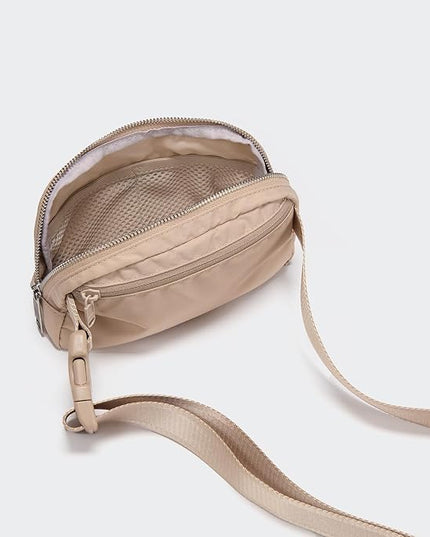 Pander Everywhere Belt Bag for Women, Fashion Waist Packs, Crossbody Bags, Everywhere Belt Bag with Adjustable Strap (Raw Linen).