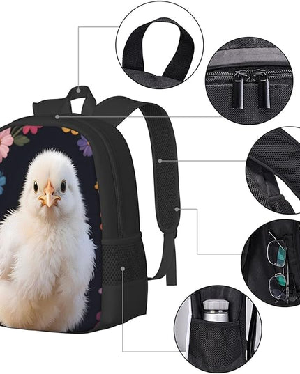 Wreath Chicken Notebook Backpack Fits 15 Inch Laptop Hiking Backpack Trip Daypack