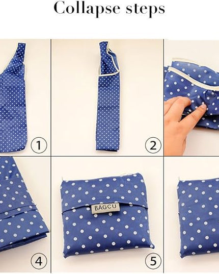 Cloth Tote Bags, Reusable, Foldable, Recycle for Shopping, Fits in Pocket, Eco Friendly for Groceries, Water Resistant, Lightweight, Strong & Durable Large (6Pack)