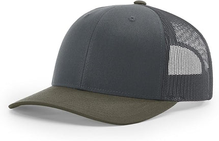 Richardson 112 Trucker Hat - Premium Adjustable Snapback Hat - Structured Six Panel Richardson Blank Caps