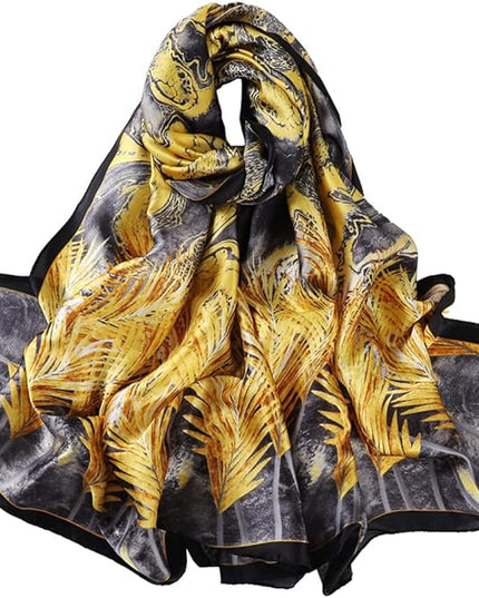 Fashion Scarves Scarf 100% Silk Feeling Scarf Silk Like Scarves Long Lightweight Sunscreen Shawls for Women