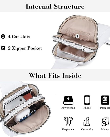 INICAT Sling Bag for Women Touchscreen Small Crossbody Cell Phone Purse Fanny Pack