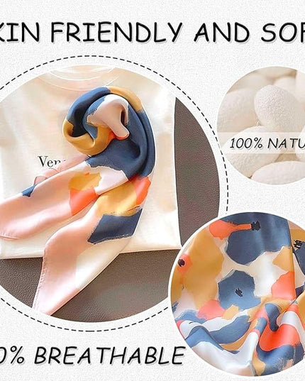 Dailyacc Hair Bandanas Scarf For Women Lightweight Fashion Neck Silk Satin Head Scarves For Sleeping Handbags Scarf