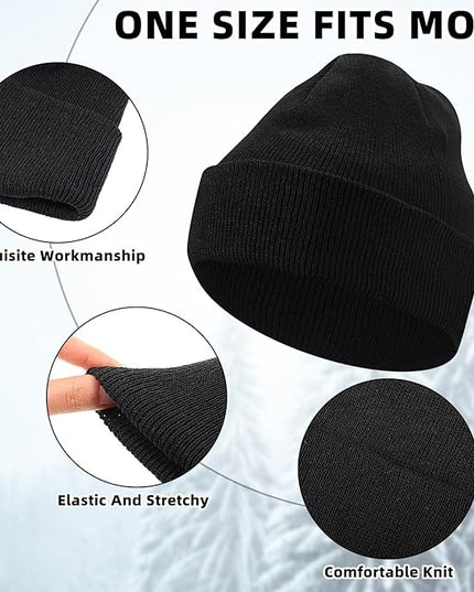 Toulite Bulk Winter Beanies for Homeless Donation Unisex Warm Knitted Beanie Hats Skull Cap