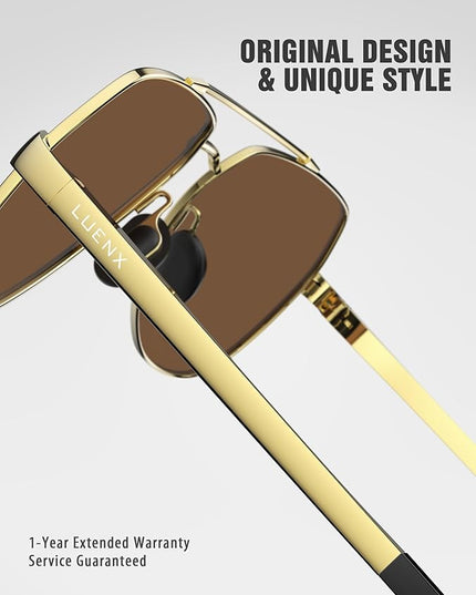 LUENX Aviator Sunglasses for Men Women Polarized New Shades Large Metal Frame - UV 400 Protection