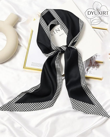 Head Scarf Purse Handle Neck Satin Hair Scarfs For Bag Lightweight Silky Long Thin Women's Fashion Scarves 59 * 5.9”