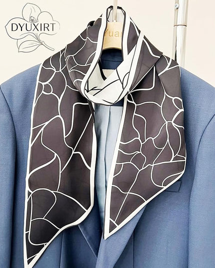 Head Scarf Purse Handle Neck Satin Hair Scarfs For Bag Lightweight Silky Long Thin Women's Fashion Scarves 59 * 5.9”