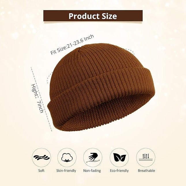 SATINIOR Trawler Beanie Watch Hat Roll-up Edge Skullcap Fisherman Beanie for Women Men