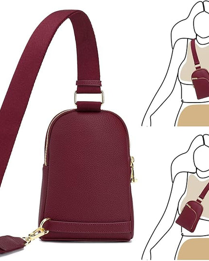 INICAT RFID Blocking Sling Bag Anti Theft Crossbody Bags Women Valentine's Day Gifts Travel Purses Vegan Leather