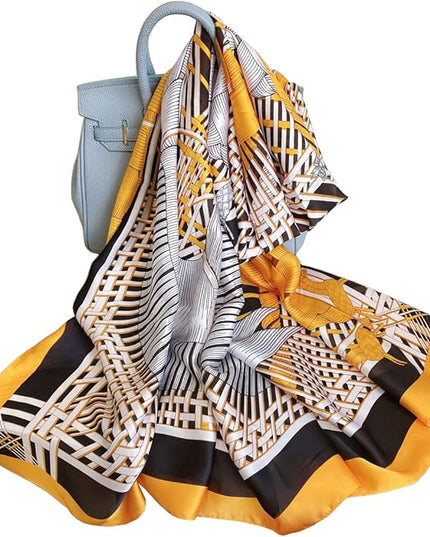 Fashion Scarves Scarf 100% Silk Feeling Scarf Silk Like Scarves Long Lightweight Sunscreen Shawls for Women