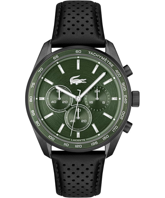 Lacoste Boston Men's Chronograph Watch - Classic Stainless Steel - Tachymeter - Water Resistant up to 5ATM/50 Meters - Modern Design for Him - 42mm