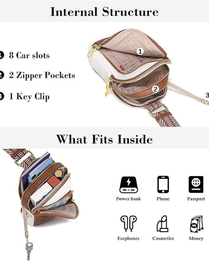 INICAT RFID Blocking Sling Bag Anti Theft Crossbody Bags Women Valentine's Day Gifts Travel Purses Vegan Leather