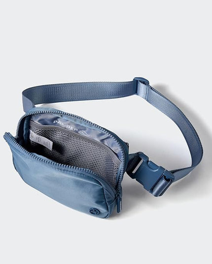 Pander Two Way Zipper Fanny Pack Nylon Everywhere Belt Bag for Women, Water Repellent Waist Packs, Crossbody Bags with Adjustable Strap (Indigo Blue).