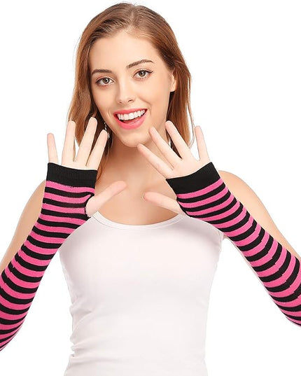 Bienvenu Punk Gothic Rock Long Arm Warmer Fingerless Gloves