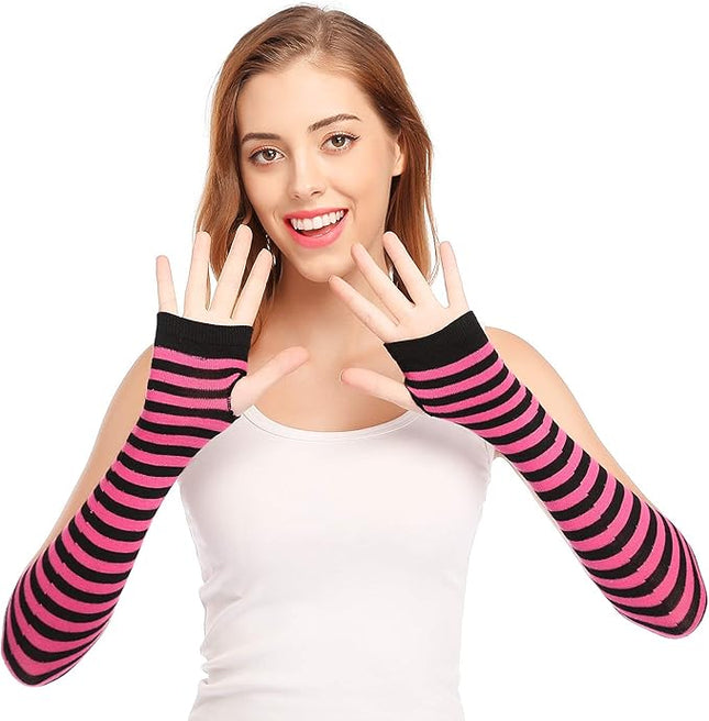 Bienvenu Punk Gothic Rock Long Arm Warmer Fingerless Gloves