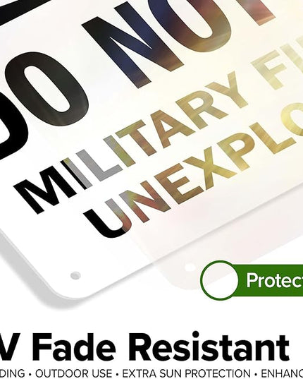 Danger Do Not Enter Military Firing Range Unexploded Shells Sign, 10x14 Inches, 55 mil thick HDPS (high density polystyrene), Made in USA by My Sign Center
