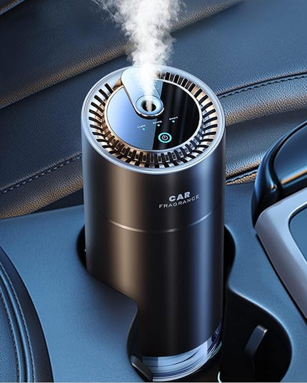 Ceeniu Smart Car Air Fresheners, New Smell Experience by Ultrasonic Mist, Auto On/Off, Powerful Built-in Battery, Natural Fragrance, Adjustable Car freshener, Cologne Scent