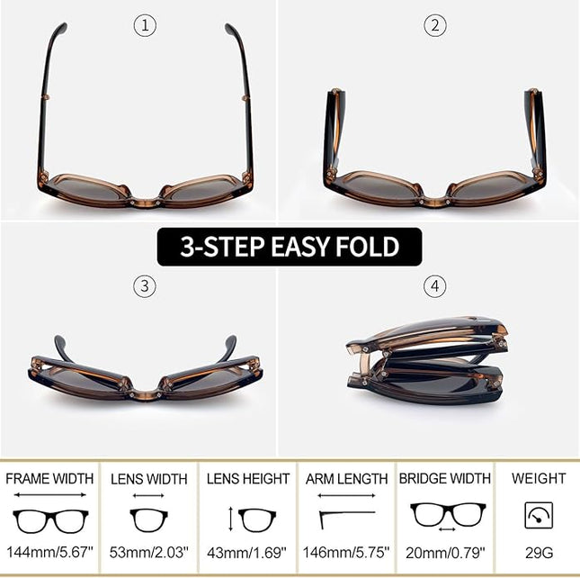 Joopin Square Sunglasses Polarized UV Protection Trendy Designer Sun Glasses Men Women