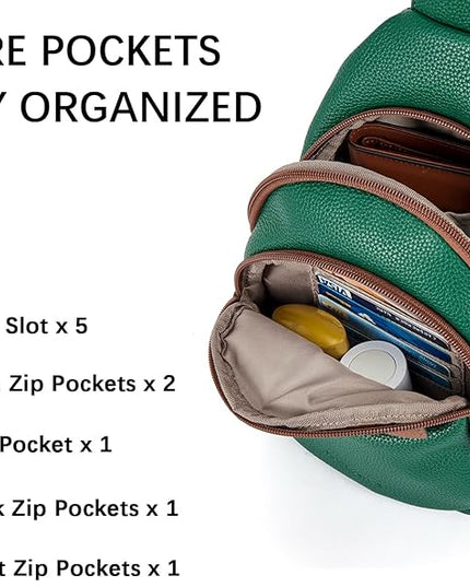 BOSTANTEN Small Sling Bag for Women Leather Crossbody Bags Fanny Pack Chest Bag for Travel