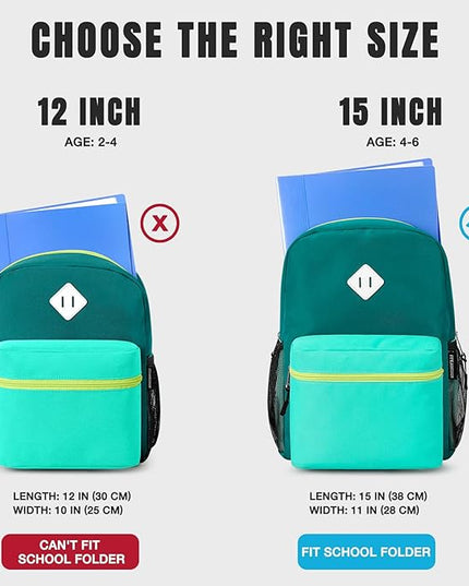 STEAMEDBUN Toddler Backpack Boy 2-4, Kids Backpack Boys, Preschool Daycare Travel Small- 12inch