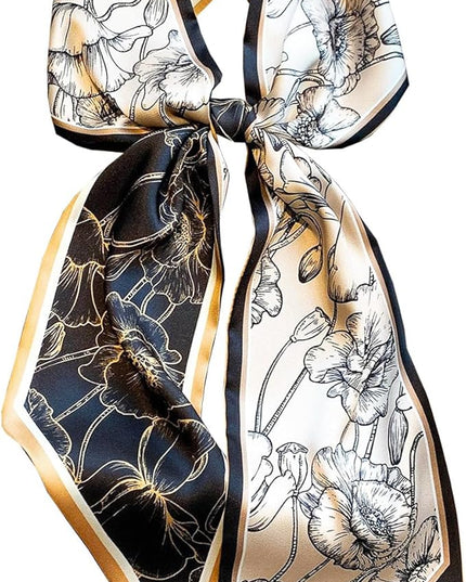 Purse Scarf For Handbags Head Scarves For Women's Hair Bags Scarfs Long Skinny Scarves Fashion Silky