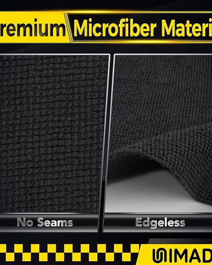 Microfiber Cleaning Cloth, 24 Pack Reusable Microfiber Towels for Cars Lint Free Cleaning Shop Towel Rags for Home Kitchen Automotive Bar Mechanic Restaurant Garage, 11"x 12", Black