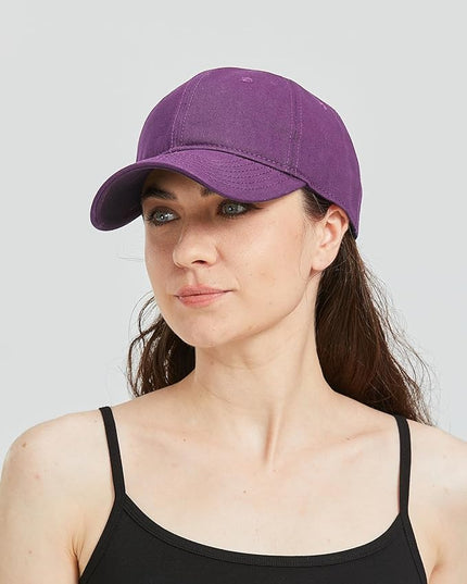 Zylioo XL XXL Oversize Baseball Cap, 100% Cotton Adjustable Dad Hat for Big Heads 23.5"-25.5", Soft Crown Large Size Cap