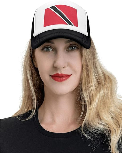 Cute Flag Baseball Cap for Men Women Mesh Trucker Hat Adjustable Patriotic Snapback Baseball Hat for Sports Running