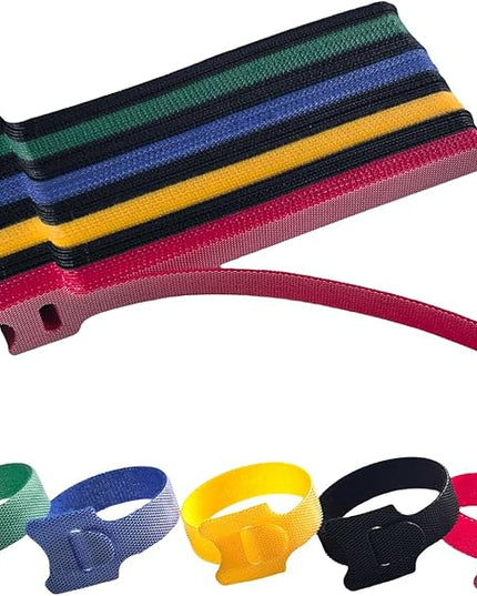 6 Inches Multi-Colour Reusable Cable Ties Cord Straps Multi-Purpose Wire Ties Cord Wrap Hook and Loop Organizer Cable Management,Adjustable Cord Ties for Organizing Home,Office,Data Centers,56 PCS