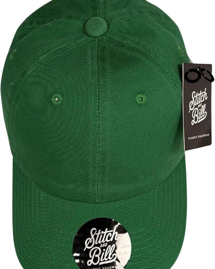 Stitch and Bill Mens Athletic Deep-Crown Baseball Cap 100% Soft Cotton Unstructured Dad Hat Outdoors Adjustable