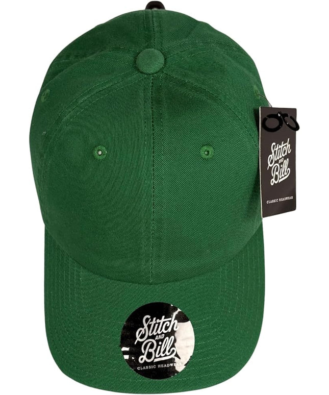 Stitch and Bill Mens Athletic Deep-Crown Baseball Cap 100% Soft Cotton Unstructured Dad Hat Outdoors Adjustable