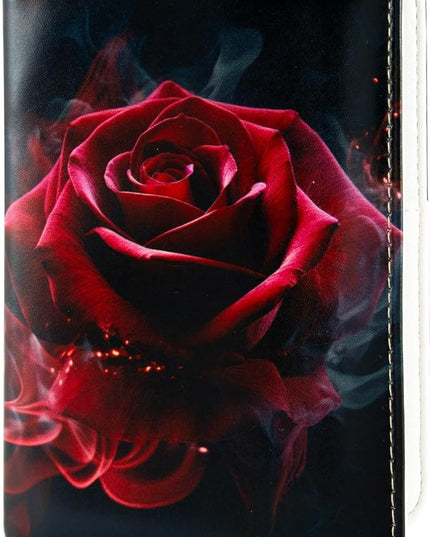 Passport Holder,Cute Passport Cover,Travel Wallet with Credit Card Slots Rfid passport Wallet Waterproof Documents Organizer Women Men (Red rose)