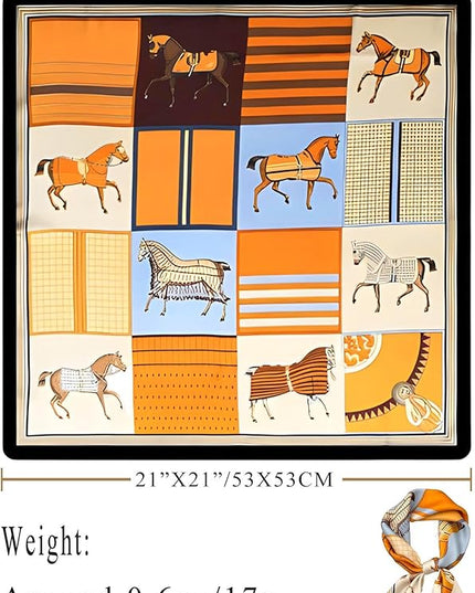 100% Mulberry Silk Scarf for Women Hair Lightweight Square Neckerchief Wrap For Head Scarves 21"