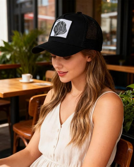 Classic Unisex Various Animal Series Embroidery Farm Adjustable Mesh Snapback Trucker Hat